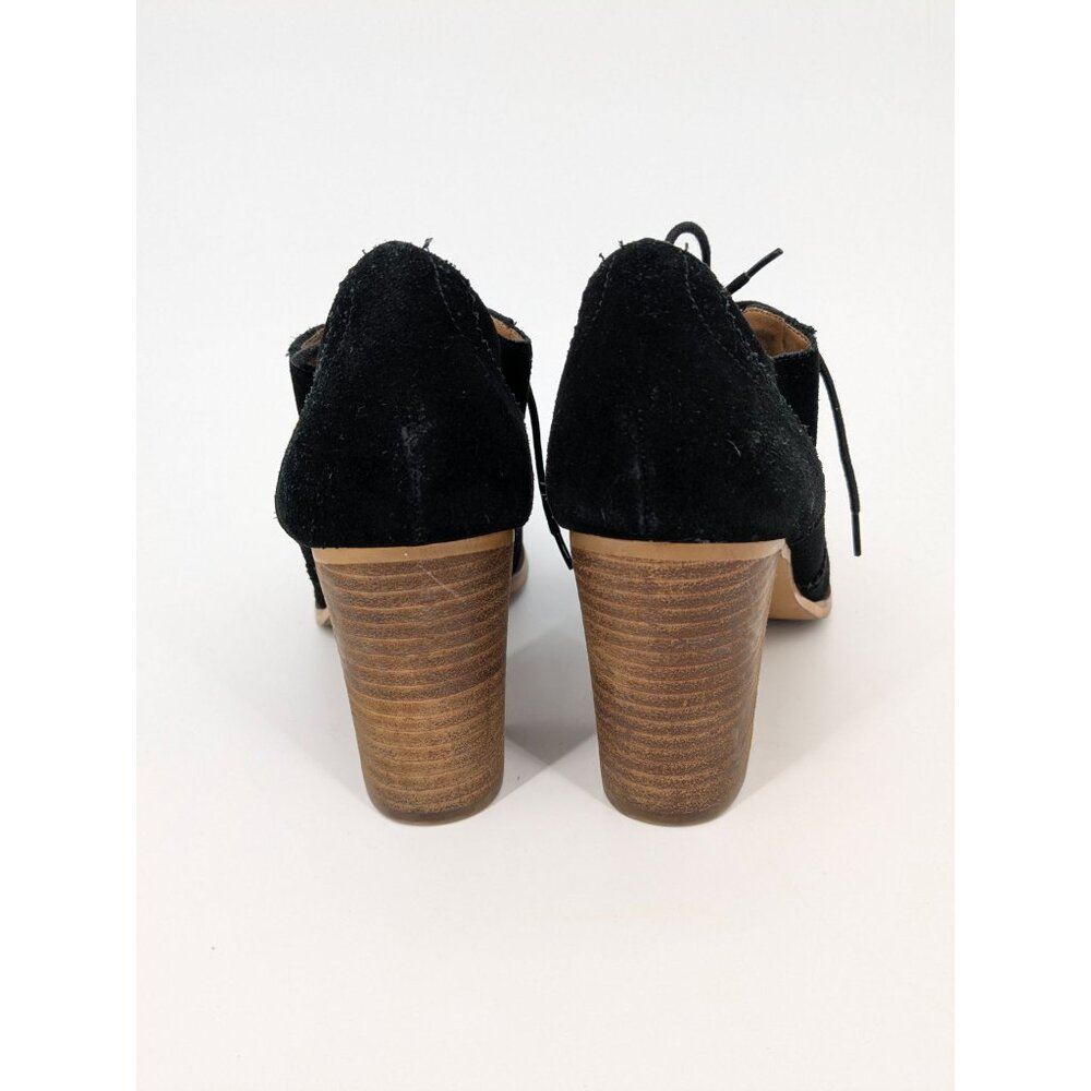 Steve Madden Suede Wingtip Oxford Booties Block Heel Lace up Academia Size 9.5 - Picture 13 of 15